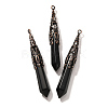 Natural Obsidian Pointed Big Pendants G-P560-02R-06-1