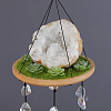 Natural Quartz Crystal Geode Wind Chime HJEW-D302-08-3