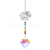 Faceted Heart Glass Suncatchers PW-WGADEF4-04-1