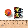 25Pcs Butterfly & Round Silicone Focal Beads SIL-L005-02F-4