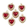 Brass Micro Pave Cubic Zirconia Pendants KK-G404-B-01-2