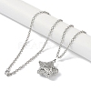 Brass Pendant Necklaces NJEW-G089-13P-2