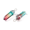 Faceted Bullet Glass Pointed Pendants KK-E282-01P-06-6