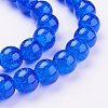 Spray Painted Crackle Glass Beads Strands CCG-Q001-10mm-14-3