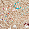 Moon & Star & Padlock Alloy Pendant Necklaces & Stretch Bracelets SJEW-FI0001-13-5