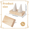 2 Cone Wooden Ring Organizer Holder RDIS-WH0031-02A-02-2