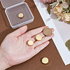 4Pcs 2 Styles Brass Cufflinks BUTT-ME0001-08-3