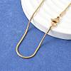 Ion Plating(IP) 304 Stainless Steel Snake Chains Necklaces NJEW-O058-22G-1