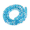Electroplate Transparent Glass Beads Strands EGLA-Q132-4MM-A04-2