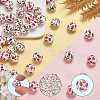 50Pcs 2 Styles Fruit Printed Wood European Beads WOOD-SZ0001-30-3