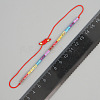 Bohemian Adjustable Handmade Glass Cube Beaded Braided Bracelets for women AV5814-3
