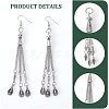 12Pcs 6 Style Tibetan Style Alloy Curb Chain Tassel Big Pendants FIND-CA0006-72-5