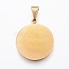 Real 18K Gold Plated 304 Stainless Steel Pendants STAS-H372-01B-2