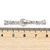 Brass Micro Pave Clear Cubic Zirconia Fold Over Clasps KK-H202-19P-3