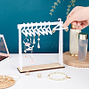 1 Set Opaque Acrylic with Wood Earring Display Stands EDIS-PH0001-52-3