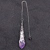 Natural Amethyst Healing Dowsing Divination Pendulums PW-WGB216D-01-1