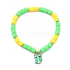Polymer Clay Column Beaded Stretch Bracelets BJEW-JB09782-01-1