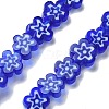 Handmade Millefiori Lampwork Beads Strands LAMP-F035-09D-1