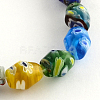 Bicone Handmade Millefiori Glass Beads LK-R004-44-1