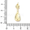 Brass Micro Pave Clear Cubic Zirconia Pendants KK-D289-01G-01-3