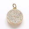 Hammered Brass Pendants KK-K207-02G-2