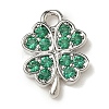 Brass Micro Pave Cubic Zirconia Charms KK-I276-44P-1