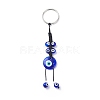 Flat Round Evil Eye Pendant Keychain KEYC-JKC00409-1