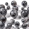 340Pcs 4 Sizes Natural Larvikite Beads G-LS0001-24-4