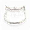 Rack Plating Alloy Kitten Open Back Bezel Pendants LS-X-PALLOY-R099-29P-FF-2