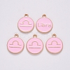 Alloy Enamel Pendants ENAM-S124-01B-09K-2
