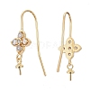Brass Micro Pave Cubic Zirconia Earring Hooks X-KK-K244-34G-2