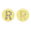 Brass Micro Pave Clear Cubic Zirconia Beads KK-T030-LA843-RX3-3