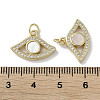 Brass Micro Pave Cubic Zirconia Charms KK-G485-33A-G-3