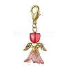 Lily Angel Glass Pendant Decorations HJEW-JM01624-4