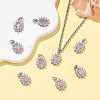 SHEGRACE Brass Micro Pave Cubic Zirconia Pendants XGRQ2O306-446B-P-5