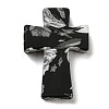 Cross with Flower Silicone Focal Beads X-SIL-G006-02G-2