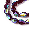 Transparent Electroplate Glass Beads Strands LS-EGLA-N023-6x8mm-A10-3