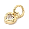 Brass Cubic Zirconia Charms KK-G554-02C-01-2