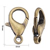Zinc Alloy Lobster Claw Clasps E105-NFAB-3