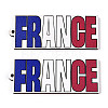 French Theme Printed Wood Pendants WOOD-N016-09-1