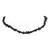 Natural Obsidian Chip Beaded Necklace NJEW-JN04615-12-1
