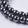 Non-Magnetic Synthetic Hematite Beads Strands G-H1623-6mm-1-3