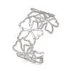 Hollow 304 Stainless Steel Cuff Bangles for Women BJEW-L709-03P-2