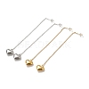 Vacuum Plating 304 Stainless Steel Long Chain with Heart Dangle Stud Earrings for Women EJEW-A068-03G-2