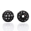 Rack Plating Brass Cubic Zirconia Beads ZIRC-S001-8mm-A04-2