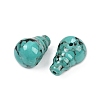 Dyed Synthetic Turquoise 3 Hole Guru Beads G-C198-01B-05-2