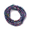 Electroplate Non-magnetic Synthetic Hematite Beads Strands G-J169B-3mm-05-3