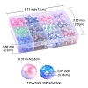 360Pcs 12 Style Rainbow ABS Plastic Imitation Pearl Beads OACR-YW0001-02-4