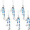 6Pcs 2 Stryles Glass & Alloy Mobile Straps HJEW-SC0001-90-1