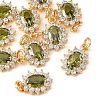 SHEGRACE Brass Micro Pave Cubic Zirconia Pendants XGRQ2O509-446D-G-1